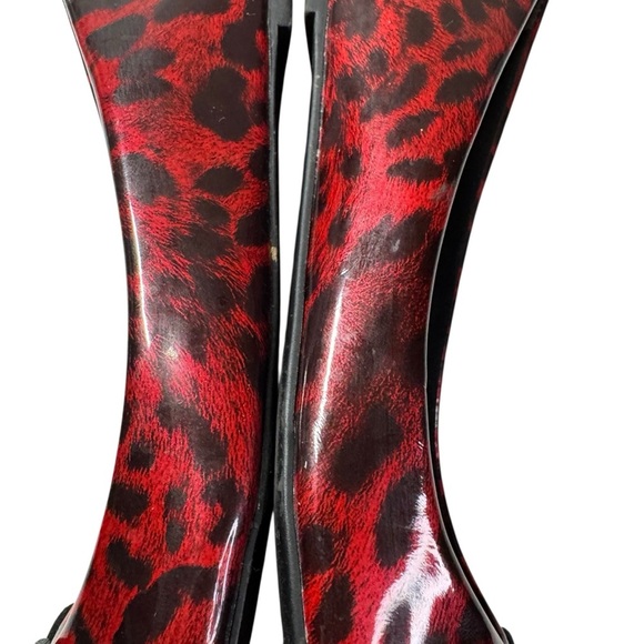 Chicos leopard cheetah animal print patent ballet flats shoes women’s 7 M - Picture 14 of 14